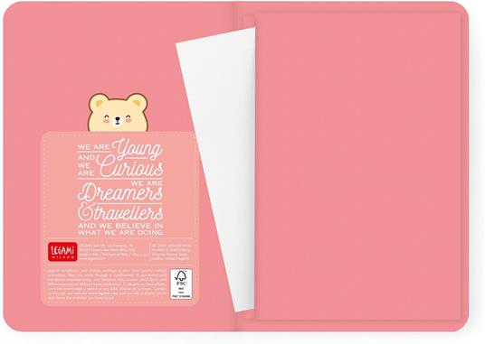 Agenda settimanale Legami 2025 -2026, 16 mesi - Small photo weekly Diary with block notes - teddy bear - 6