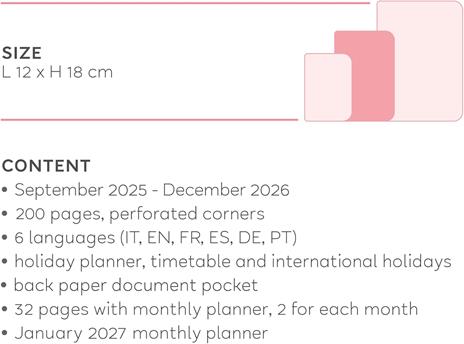 Agenda settimanale Legami 2025 -2026, 16 mesi - Medium photo weekly Diary - sushi cat - 6