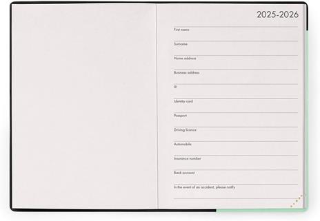 Agenda Legami 12 mesi, 2026, giornaliera, Small Daily Diary - Pastel Mint - 2