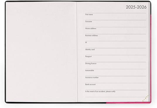 Agenda Legami 12 mesi, 2026, giornaliera, Small Daily Diary - Raspberry - 2