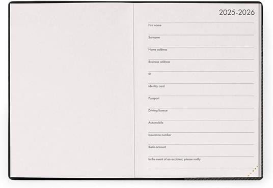 Agenda Legami 12 mesi, 2026, giornaliera, Small Daily Diary - Deep Graphite - 2