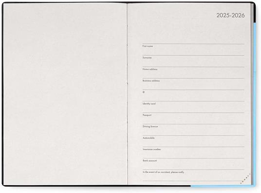 Agenda Legami 12 mesi, 2026, giornaliera, Medium Daily Diary - Aura - 2