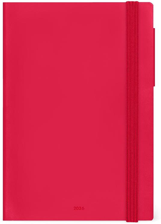 Agenda Legami 12 mesi, 2026, settimanale, Medium Weekly Diary With block notes - Cherry Bomb