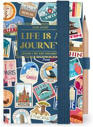 Agenda Legami 12 mesi, 2026, bigiornaliera, Mini 2-Day Diary - Travel Stickers