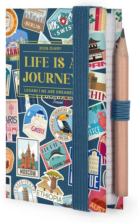 Agenda Legami 12 mesi, 2026, bigiornaliera, Mini 2-Day Diary - Travel Stickers - 4