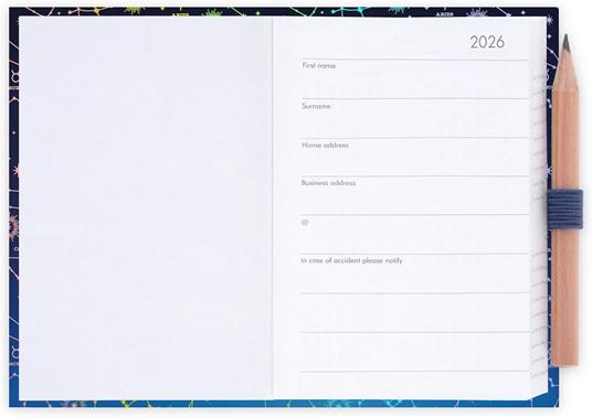 Agenda Legami 12 mesi, 2026, bigiornaliera, Mini 2-Day Diary - Stars - 3