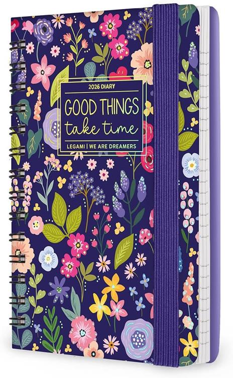 Agenda Legami 12 mesi, 2026, settimanale, Small Weekly Spiral Bound - Flowers - 4