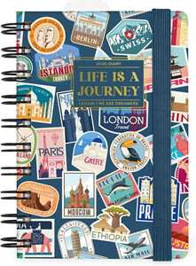 Cartoleria Agenda Legami 12 mesi, 2026, giornaliera, Small Daily Spiral Bound - Travel Stickers Legami