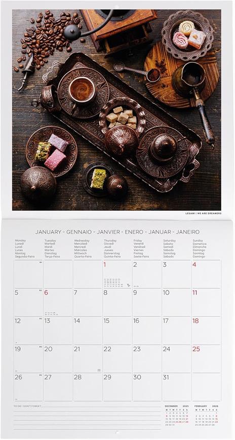 Calendario 2026 da Parete  - Coffee&Chocolate - 30 x 29 cm - 2
