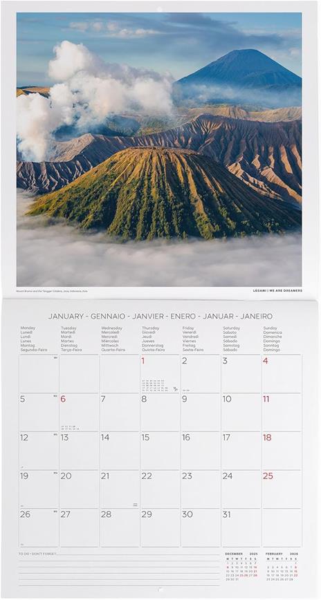 Calendario 2026 da Parete  - Planet Earth - 30 x 29 cm - 2