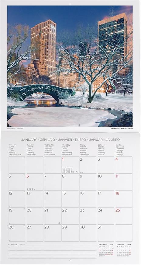 Calendario 2026 da Parete  - New York - 30 x 29 cm - 2