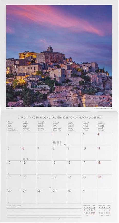 Calendario 2026 da Parete  - Provence - 30 x 29 cm - 2