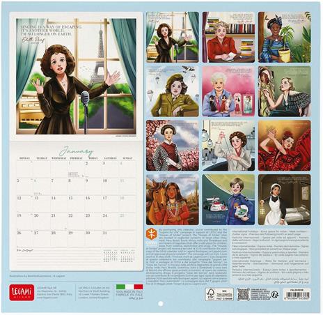 Calendario 2026 da Parete  - Inspiring Women - 30 x 29 cm - 3