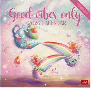 Cartoleria Calendario 2026 da Parete  - Good Vibes Only - 30 x 29 cm Legami