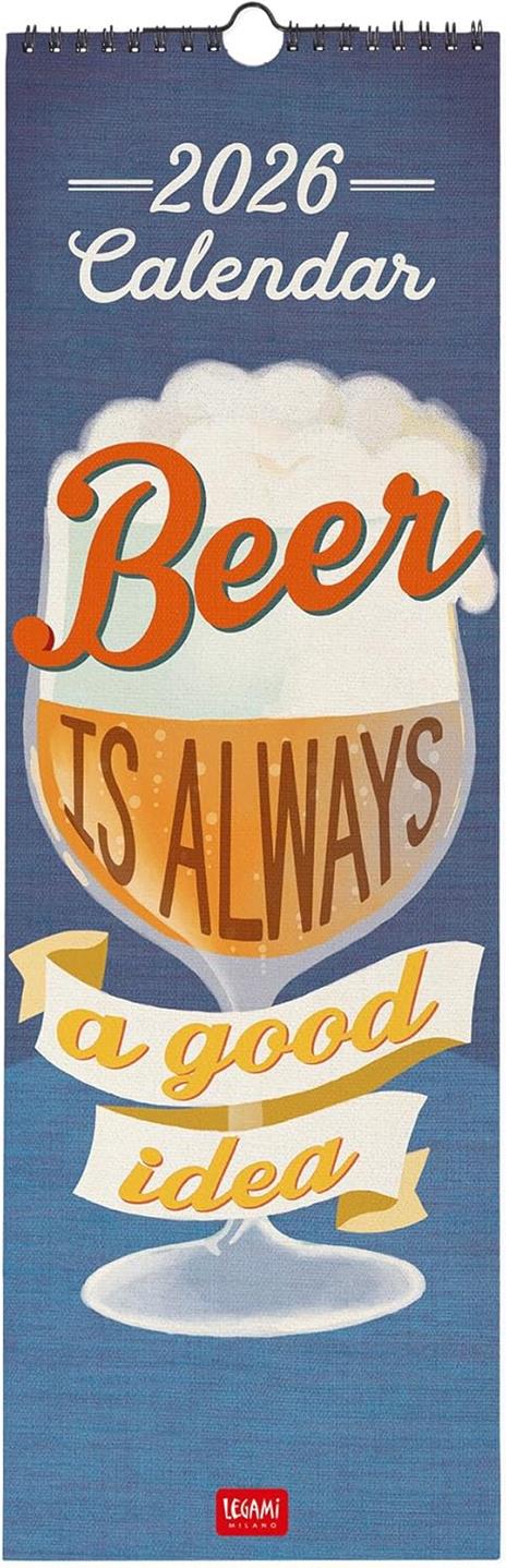 Calendario 2026 da Parete  - Beer - 16 x 49 cm