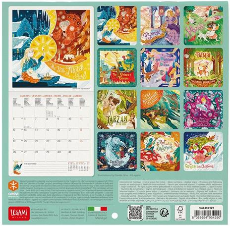 Calendario 2026 da Parete  - Once Upon A Time - 18 x 18 cm - 3