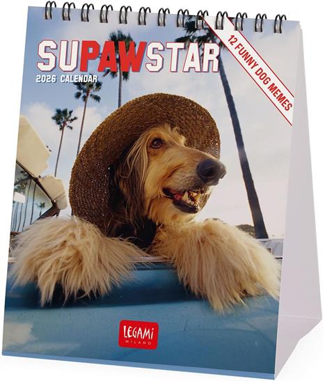 Calendario 2026 da Tavolo  - Supawstar - 12 x 14,5 cm