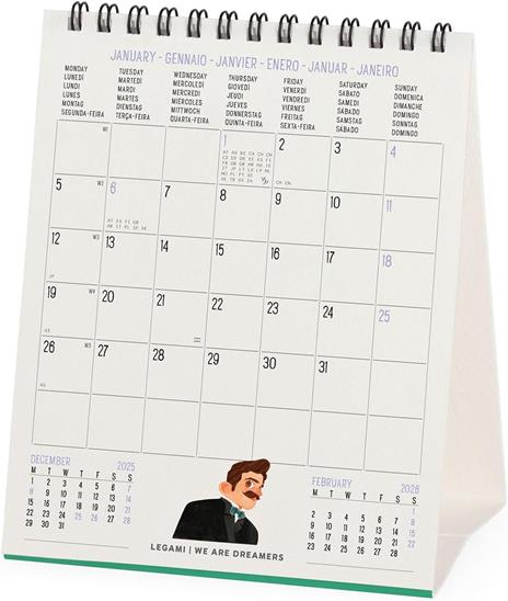 Calendario 2026 da Tavolo  - Book Lover'S - 12 x 14,5 cm - 3