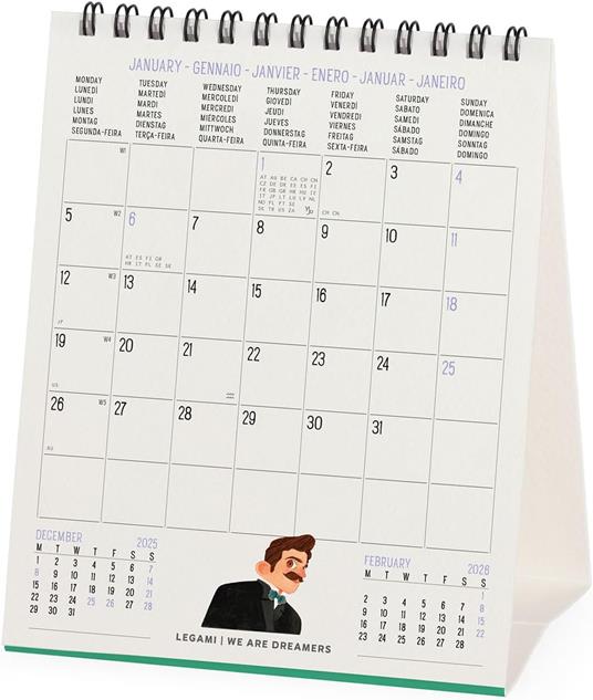 Calendario 2026 da Tavolo  - Book Lover'S - 12 x 14,5 cm - 3