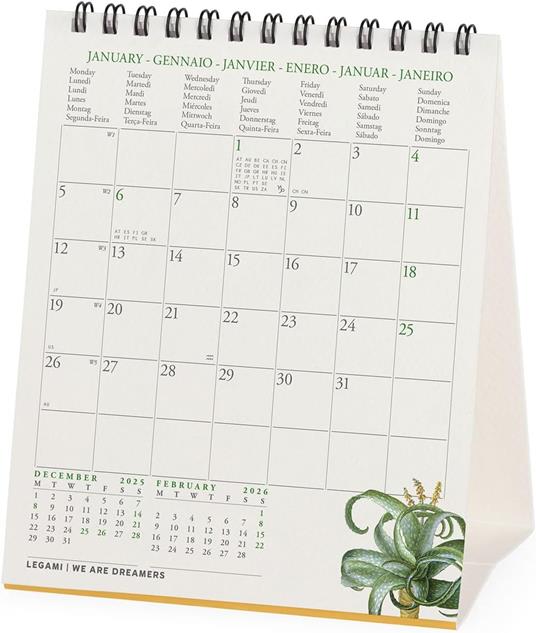 Calendario 2026 da Tavolo  - Herbarium - 12 x 14,5 cm - 3