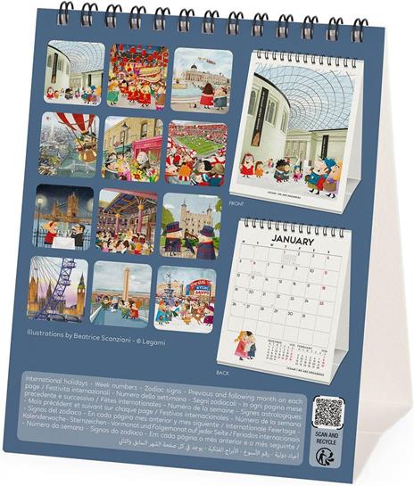 Calendario 2026 da Tavolo  - London - 12 x 14,5 cm - 4