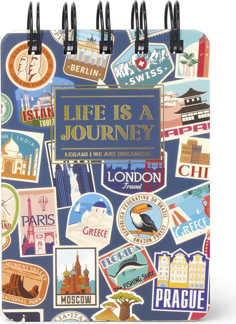 Blocco Spiralato a Righe - Spiral Notepad - Mini - Travel Stickers
