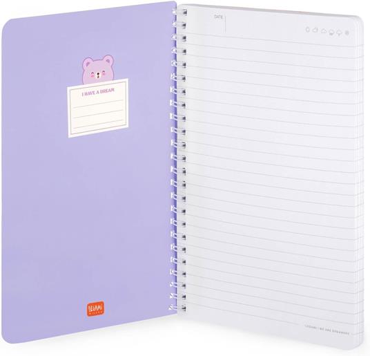 Blocco Spiralato a Righe - Spiral Notebook - Large - Teddy Bear - 2