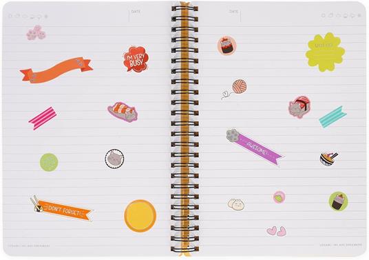 Blocco Spiralato a Righe - Spiral Notebook - Large - Sushi Cat - 6