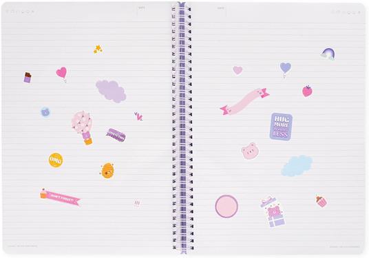 Blocco Spiralato a Righe - Spiral Notebook - Maxi - Teddy Bear - 4