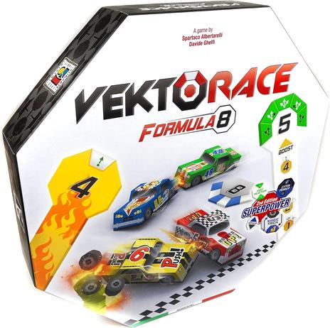 Vektorace - Gioco da Tavolo di Corse Automobilistiche Strategico | 2-6 Giocatori | Età 12+