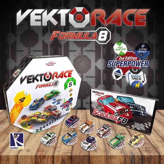 Vektorace - Gioco da Tavolo di Corse Automobilistiche Strategico | 2-6 Giocatori | Età 12+ - 3