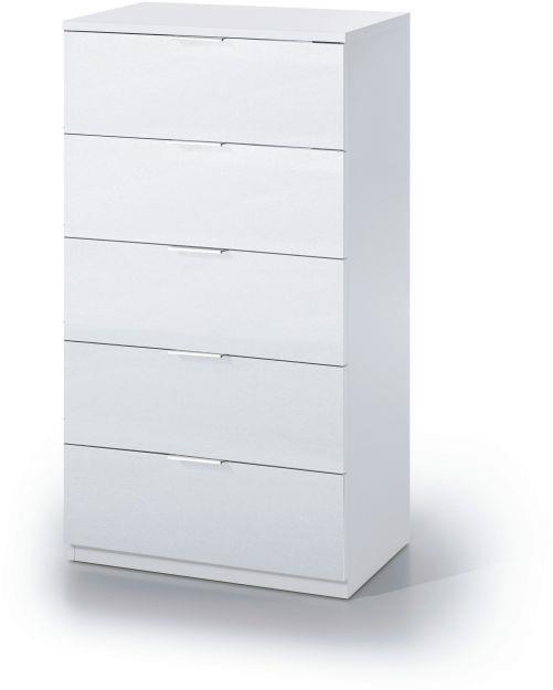Colore Bianco Frassinato. cm 38 H cm 101 Dimensioni: Lunghezza cm 60 P Klipick Cassettiera 5 cassetti 
