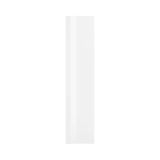Colonna pensile a 1 anta, Made in Italy, Mobile moderno, Mobiletto multiuso con 1 anta e 4 ripiani, cm 40x30h180, colore Bianco lucido - 3