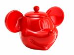 Topolino Biscottiera In Ceramica 3D Rossa 25X17X20 Cm In Confezione Regalo