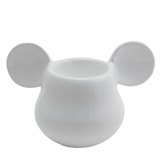 Topolino Portauovo In Ceramica 3D Bianco 11X7X7 Cm In Confezione Regalo