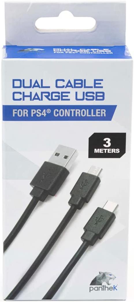 Panthek Dual Cable Charge USB per PS4 - PlayStation 4 - 2