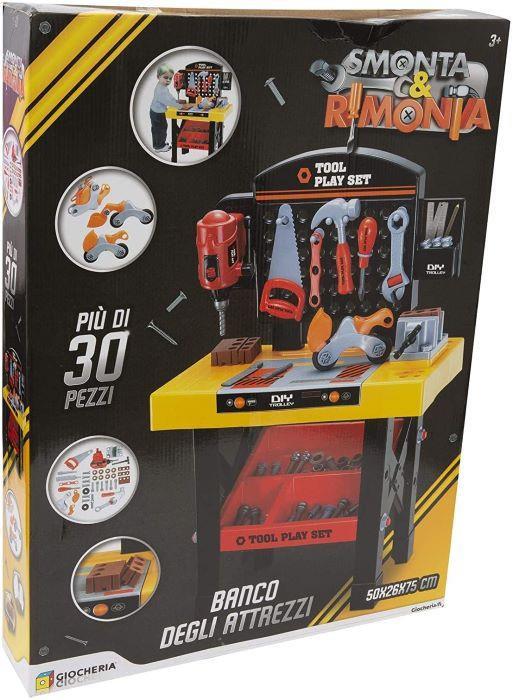 Smonta&Rimonta Banchetto Lavoro 54 Pezzi Trapano Funzionante