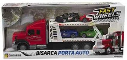 Fast Wheels-Bisarca porta auto con 4 auto incluse