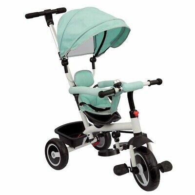 Giò Baby Triciclo Evolutivo Girevole, Fronte Strada, Fronte Mamma • Verde