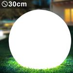 Lampada Sfera Da Giardino 30Cm Luce Illuminazione Esterno Attacco E27 Bianco