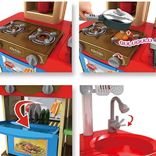 BAKAJI Cucina Giocattolo per Bambini con Fornello Funzionante Luci e Suoni Forno e Lavastoviglie Apribili Lavello e 30 Accessori My Little Chef Gioco Inclusi Dimensione 52 x 26 x 72 cm - 2