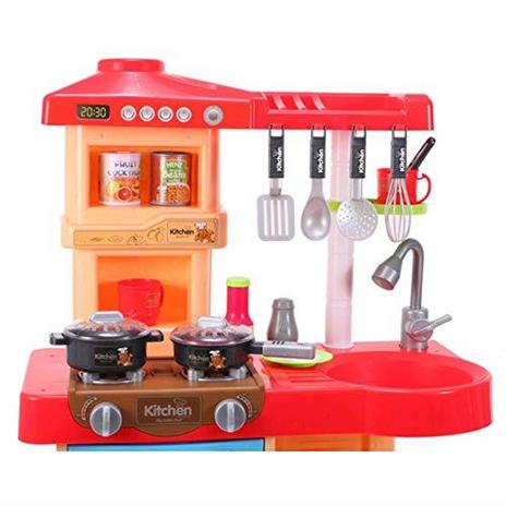 BAKAJI Cucina Giocattolo per Bambini con Fornello Funzionante Luci e Suoni Forno e Lavastoviglie Apribili Lavello e 30 Accessori My Little Chef Gioco Inclusi Dimensione 52 x 26 x 72 cm - 3