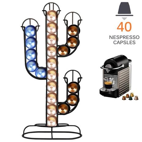 Portacapsule Porta Capsule Caffe' Nespresso Cactus Dispenser Metallo 40  Posti - ND - Idee regalo