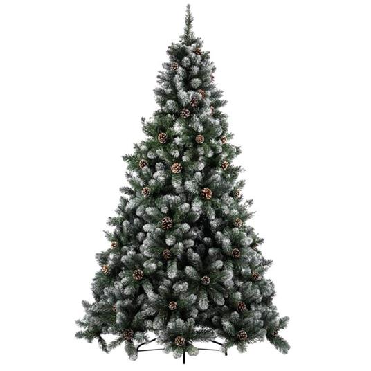 Albero Di Natale Innevato Marilleva 150cm 522 Rami Super Folto con Pigne - 2