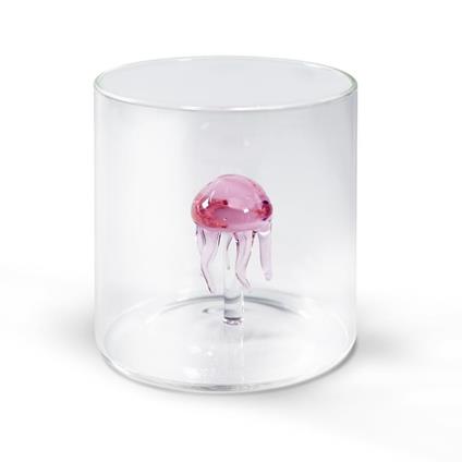 Wd Lifestyle Bicchiere Da Acqua Medusa Rosa In Vetro Soffiato Accessori Decorazione Tavola
