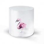 Wd Lifestyle Bicchiere Da Acqua Fenicottero Rosa In Vetro Soffiato Accessori Decorazione Tavola