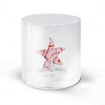 Wd Lifestyle Bicchiere Da Acqua Stella Marina Rosa In Vetro Soffiato Accessori Decorazione Tavola