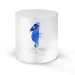 Wd Lifestyle Bicchiere Da Acqua Cavalluccio Marino Blu In Vetro Soffiato Accessori Decorazione Tavola