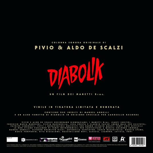 Diabolik (Colonna Sonora) (Limited & Numbered Edition) - Vinile LP di Pivio,Aldo De Scalzi - 2