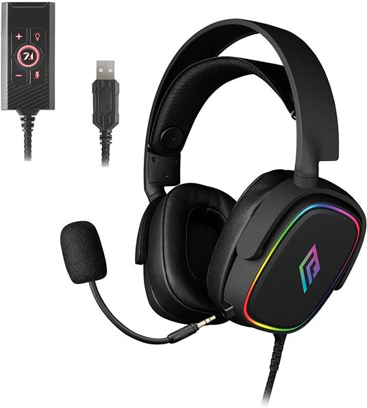 Cuffie Gaming Noua Reaper Usb / Jack 3,5mm Headset Con Microfono Flessibile  Omnidirezionale Illuminazione Rainbow Auto